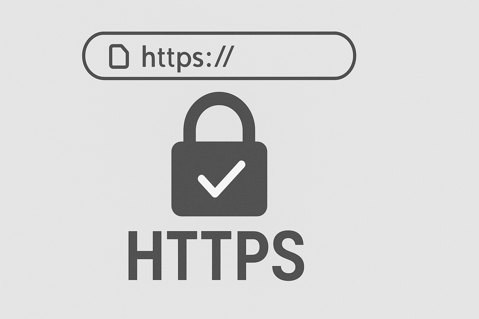 Grafik, die eine https:// Verschlüsselung zeigt