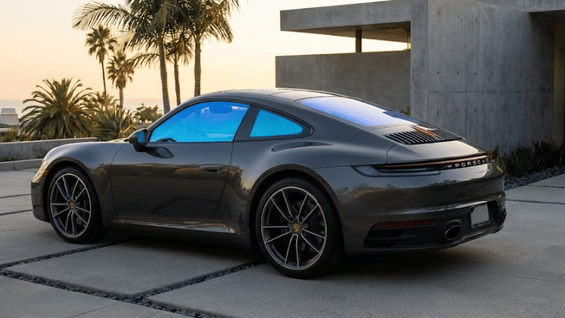 Blue window tint brings a high-end appearance to the car.