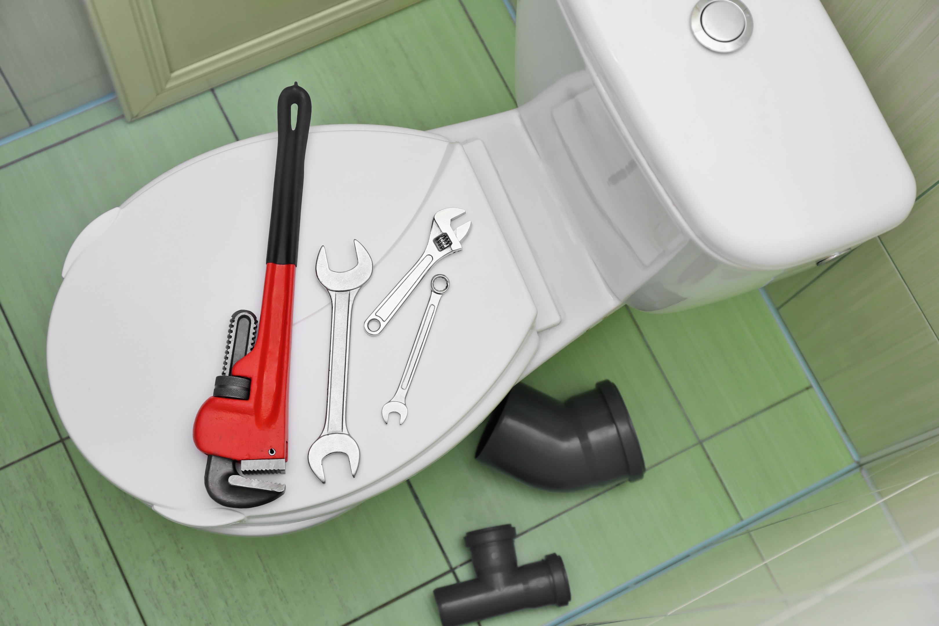 Basic tools needed to install an upflush toilet at home (this image is for illustration purposes only)