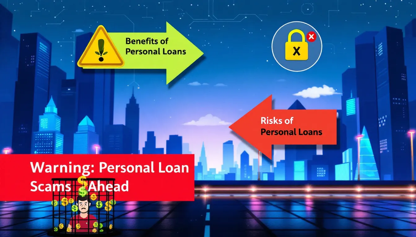 A graphic warning about personal loan scams.