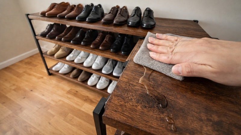 Preparing the surface with cloth