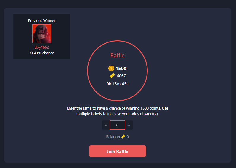 Daily Raffle Draw