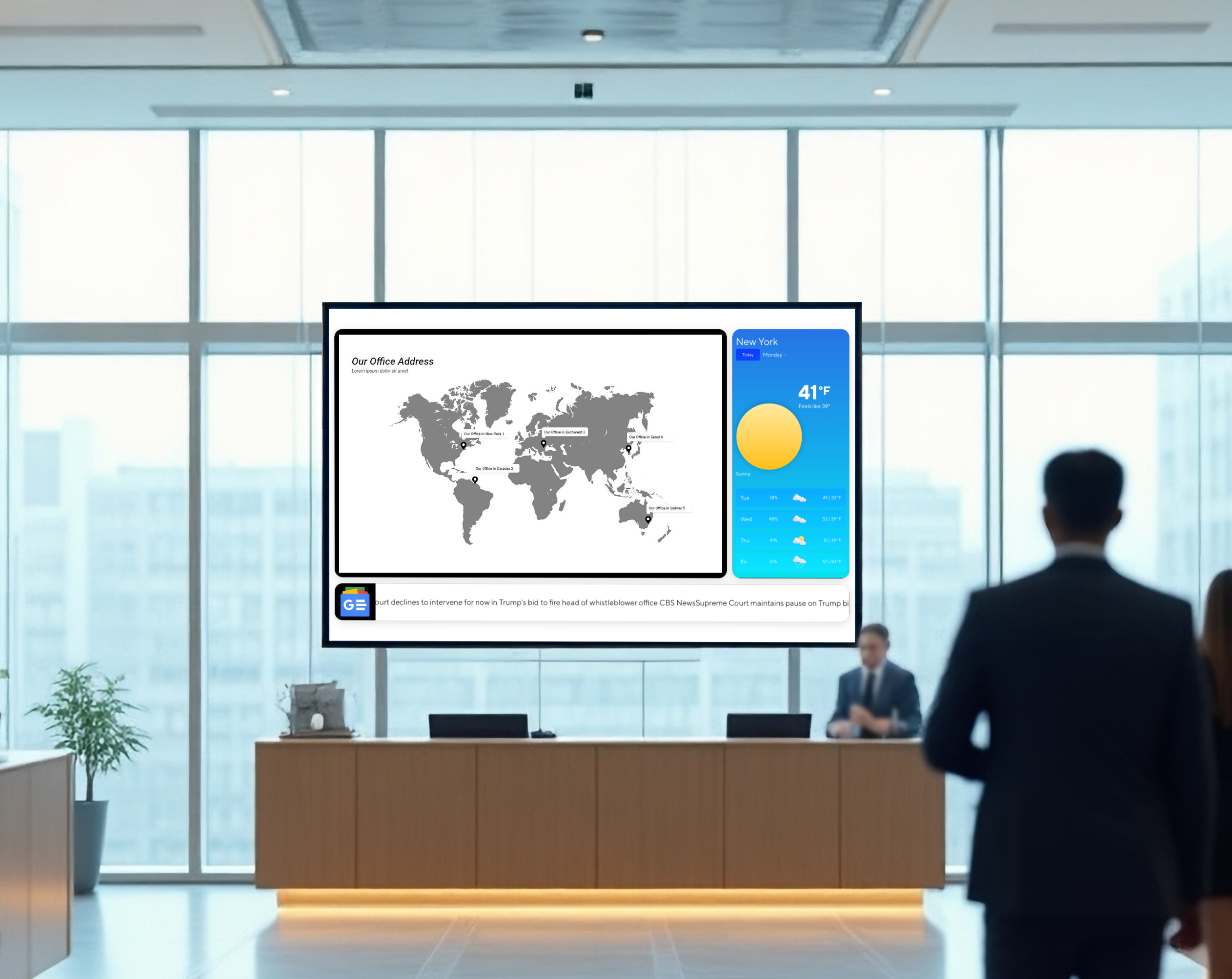 role corporate digital signage play in modern offices
