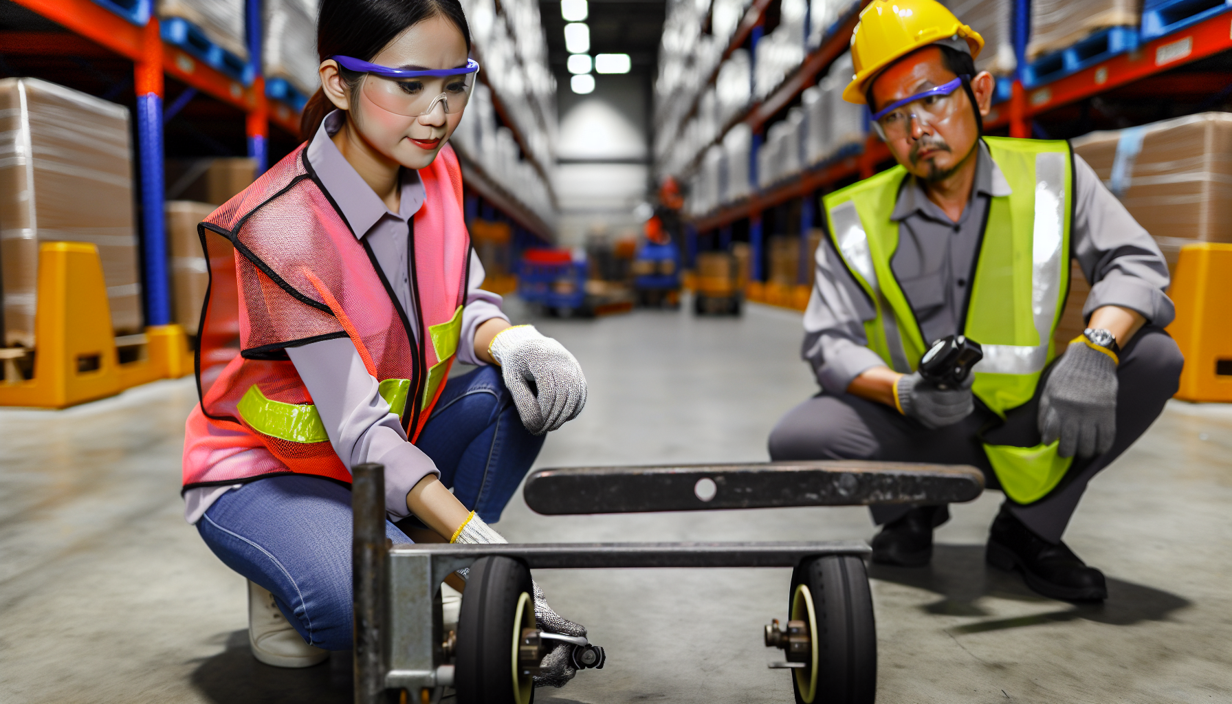 Proper maintenance of flat carts in a warehouse setting