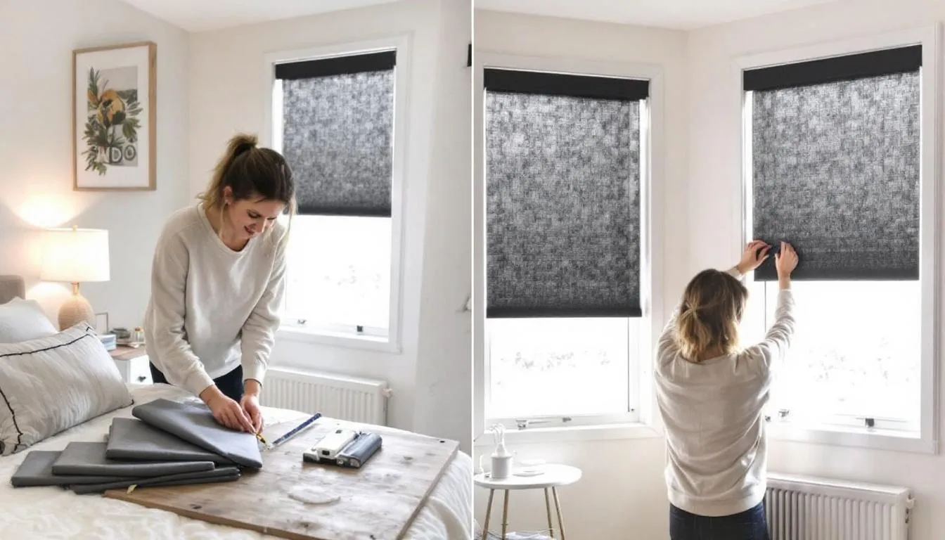 A step-by-step guide for installing blackout shades.