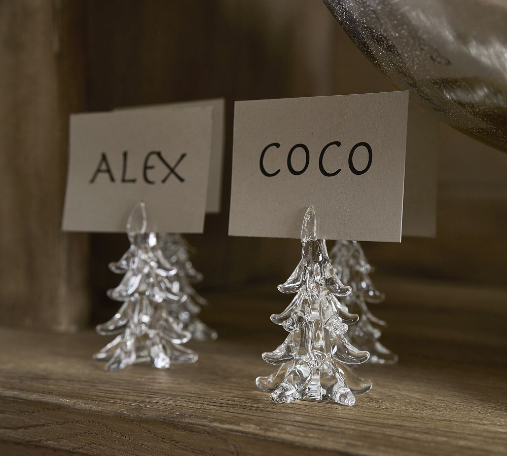 Personalized Christmas Tree Place Setting Holders by Pottery Barn