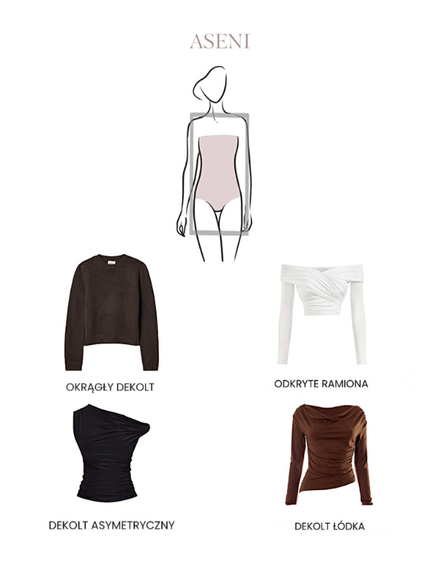 dekolty a sylwetka prostokąt