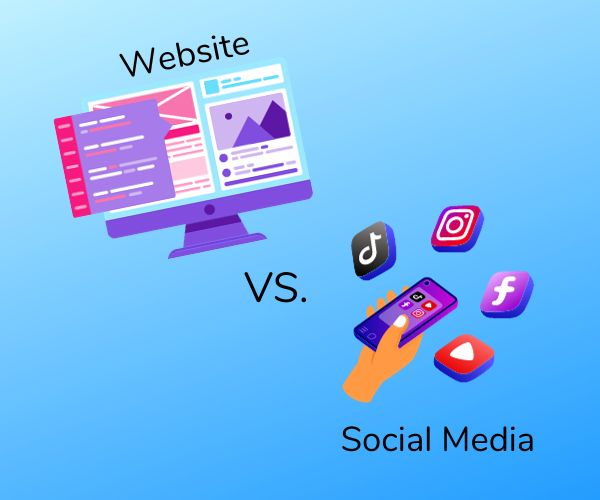 Website Vs. Social Media Logos