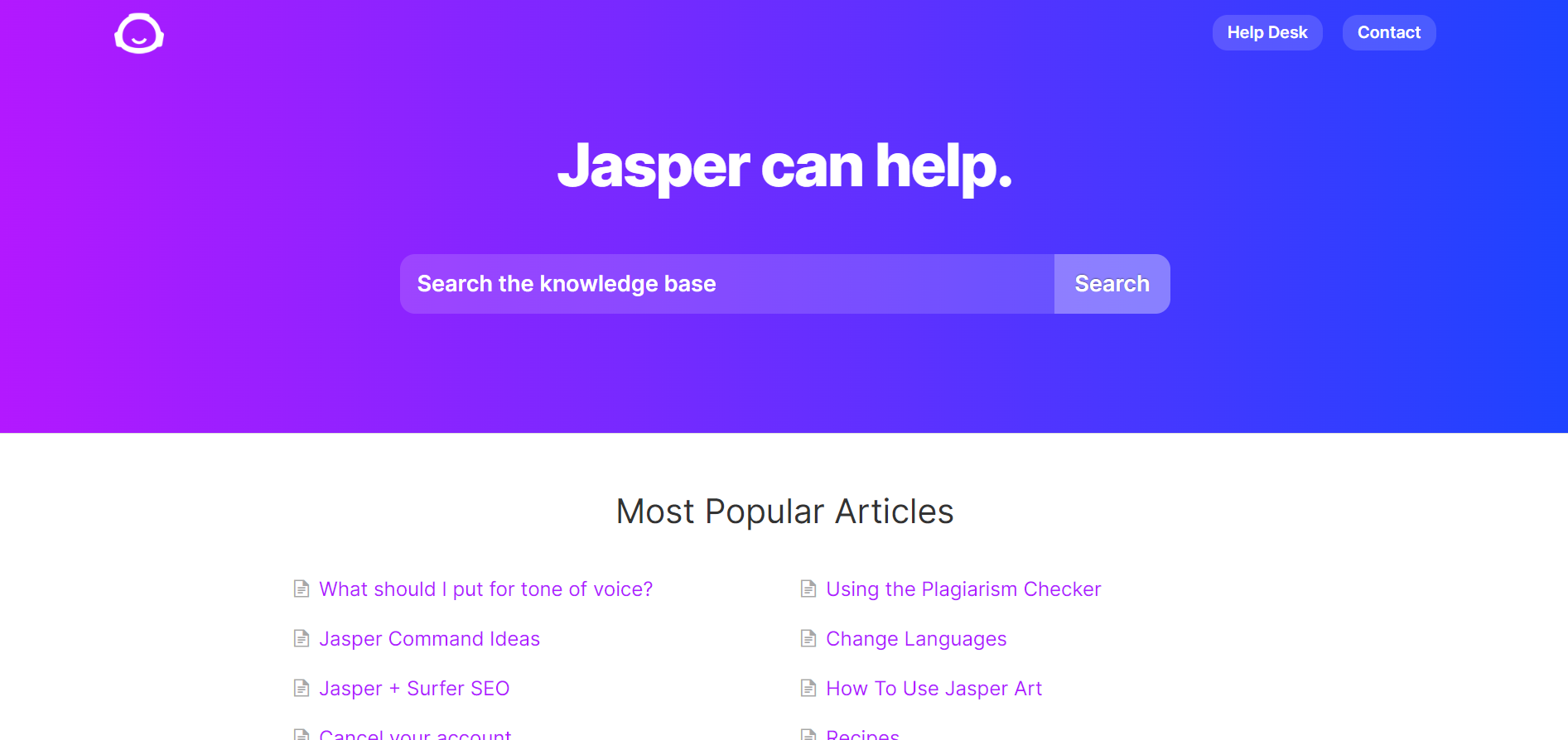 Jasper Knowledge Base