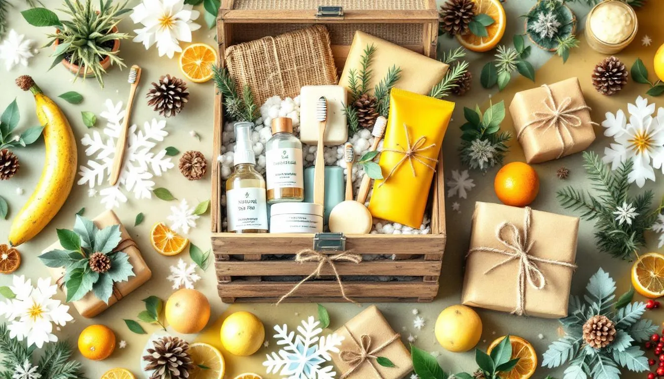 A natural spa retreat gift set featuring eco-friendly products.