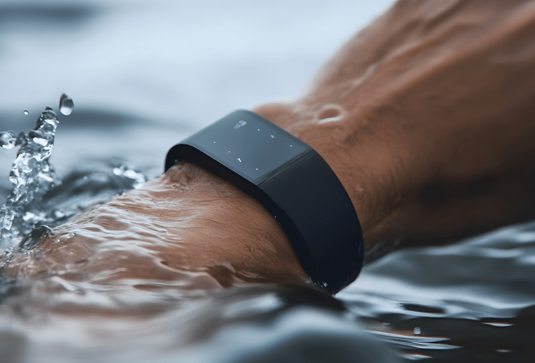 Fitness tracker beim schwimmen