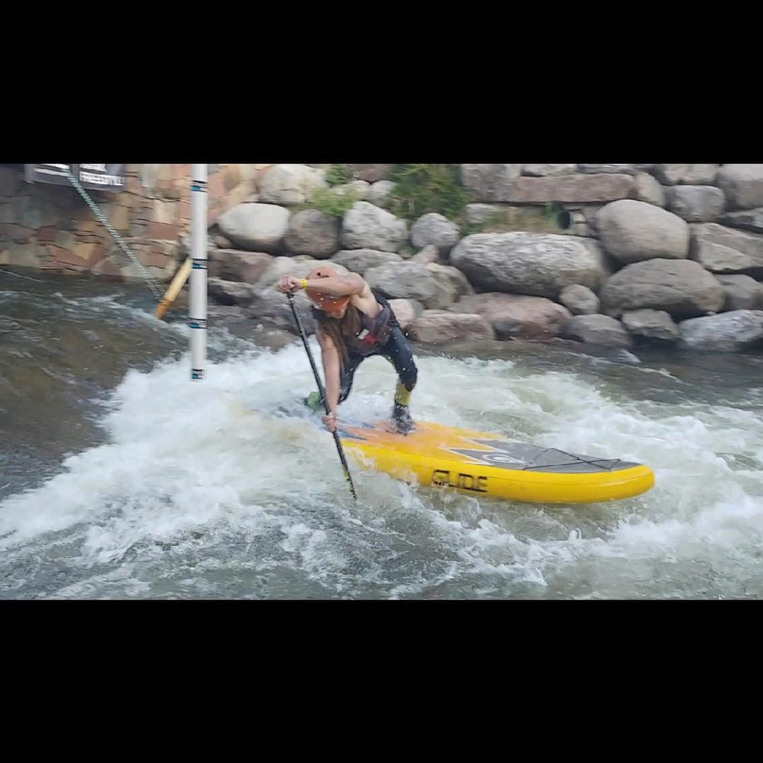 inflatable stand up paddleboard with non slip deck and fins accessories at low price