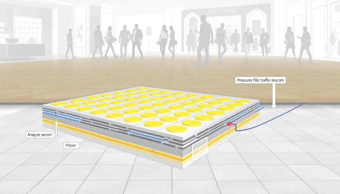 In the image, a detailed infographic illustrates the concept of footfall, highlighting its significance as a key performance indicator for retail stores. It showcases various applications of footfall data, such as measuring foot traffic, understanding customer behavior, and analyzing sales conversion rates to enhance business performance.