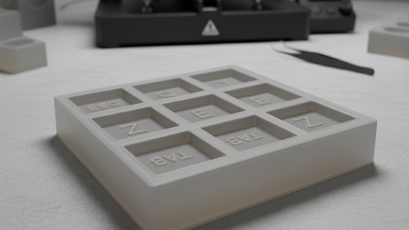 A 3D printed silicone keypad mold