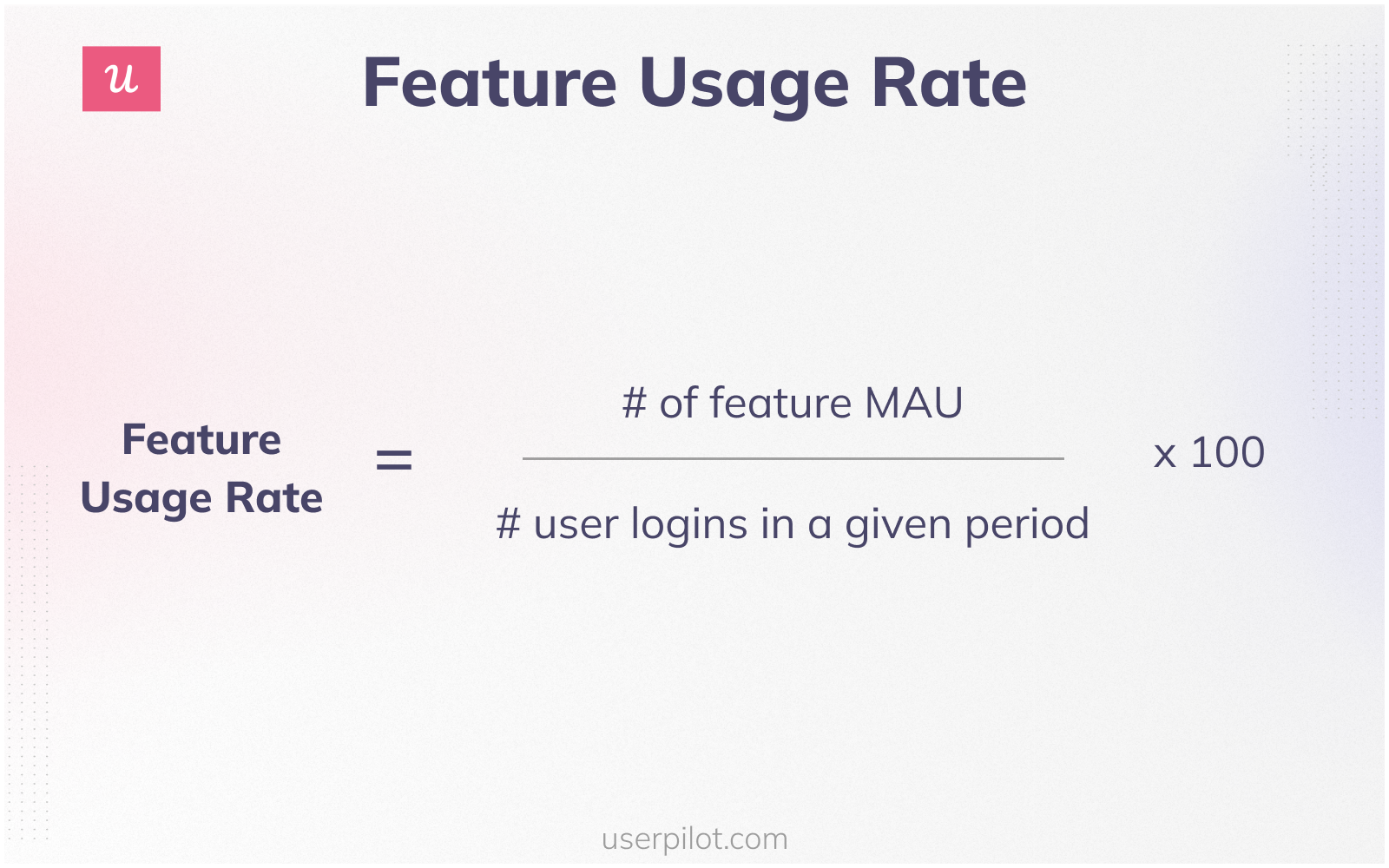 Feature usage rate calculation