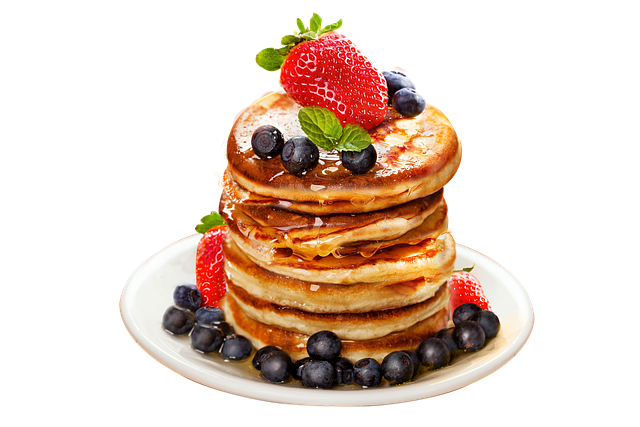 breakfast, blueberry, pancakes