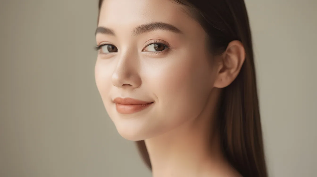 Imagen de una mujer con una mirada descansada y natural, destacando la suavidad de su piel alrededor de los ojos. El fondo neutro resalta su rostro, que sugiere un posible interés en procedimientos como la blefaroplastia para mejorar la apariencia de los párpados.