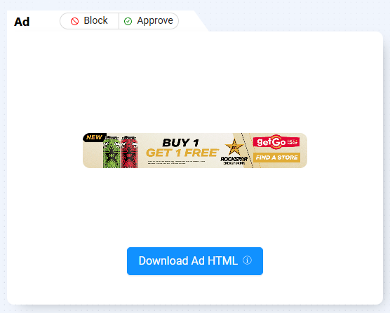 Figure 2: Creative reported due to being too large for the ad slot