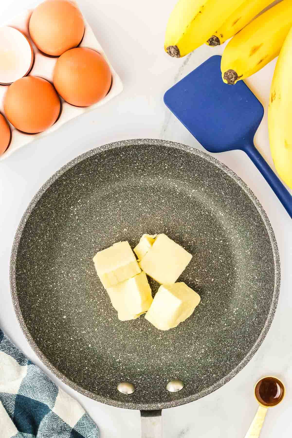 butter in saucepan