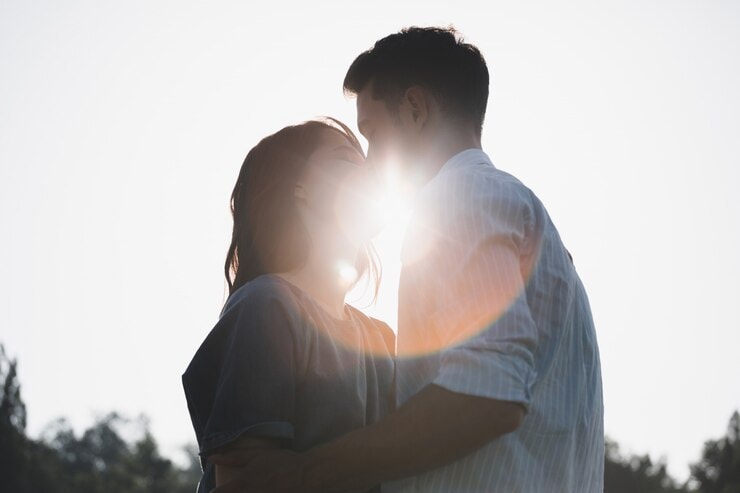 Couple kissing