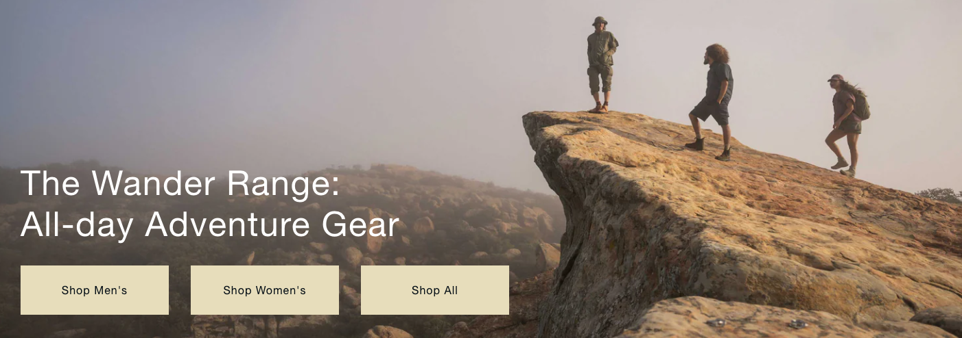 people wearing finisterre clothing in rocky landscape symbolizing how a strong brand identy can help an amazon seller