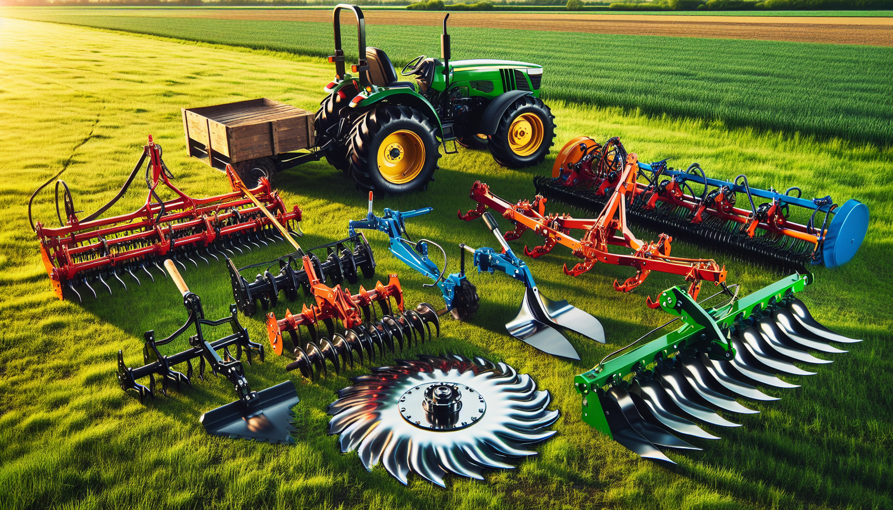 Various tractor attachments for hobby farming