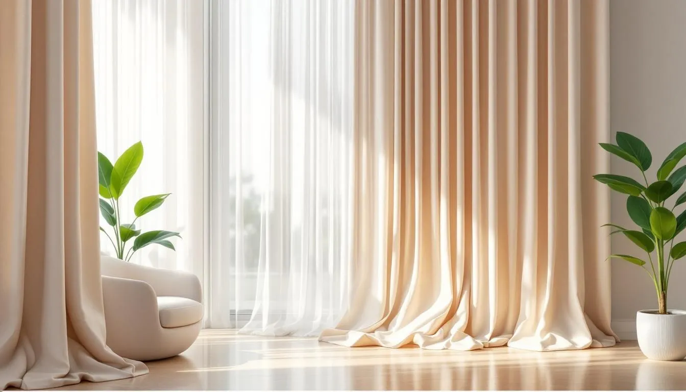 Eco-friendly cleaning solutions used in curtain cleaning services.