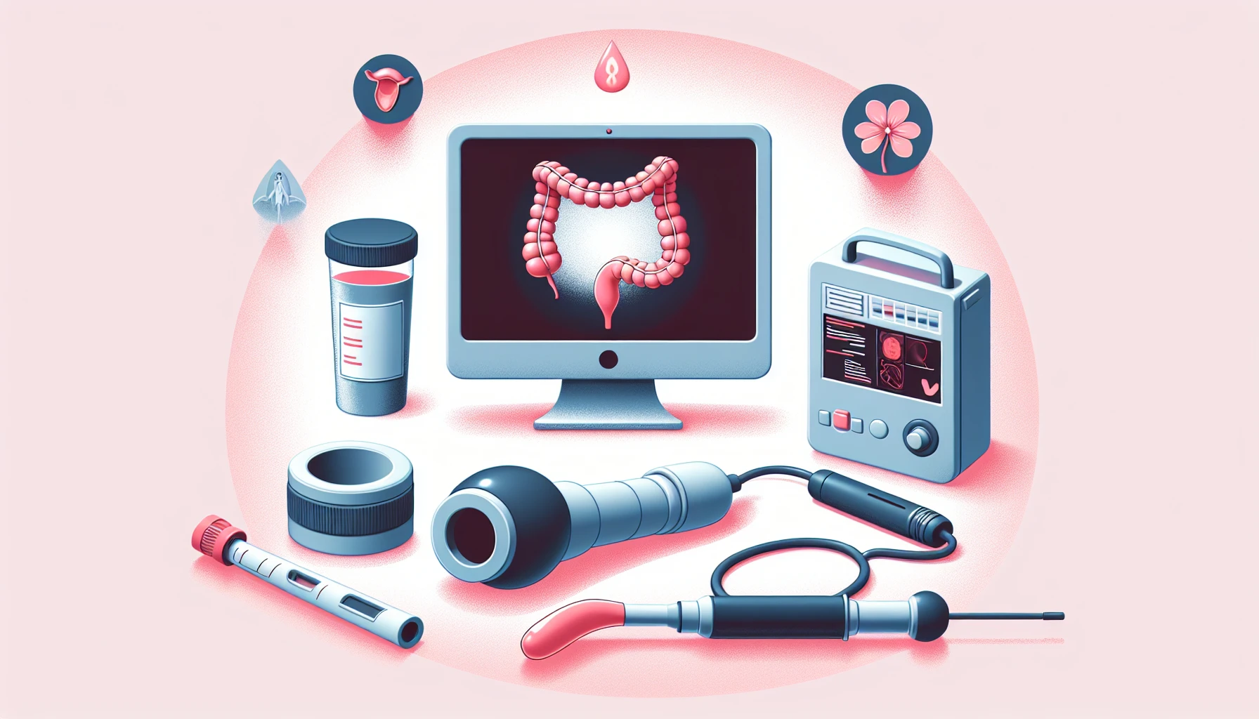 Illustration of colon cancer screening options