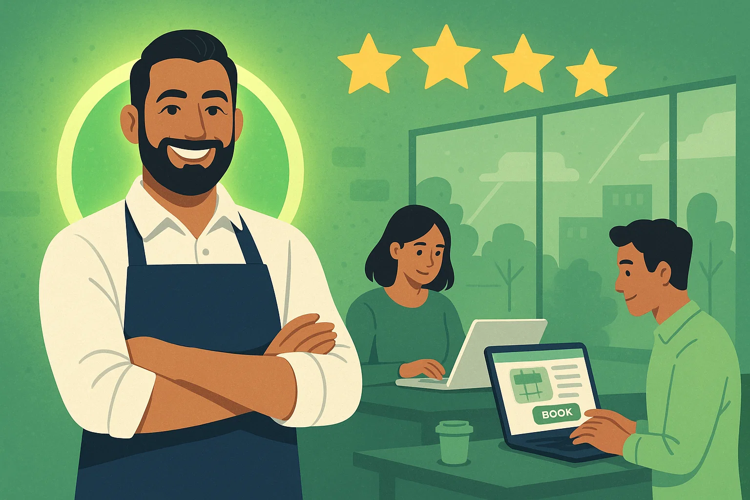 Local business owner achieving success with help from Google Guaranteed badge and increased trust.