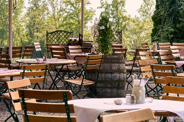 beer garden, chair, bistro