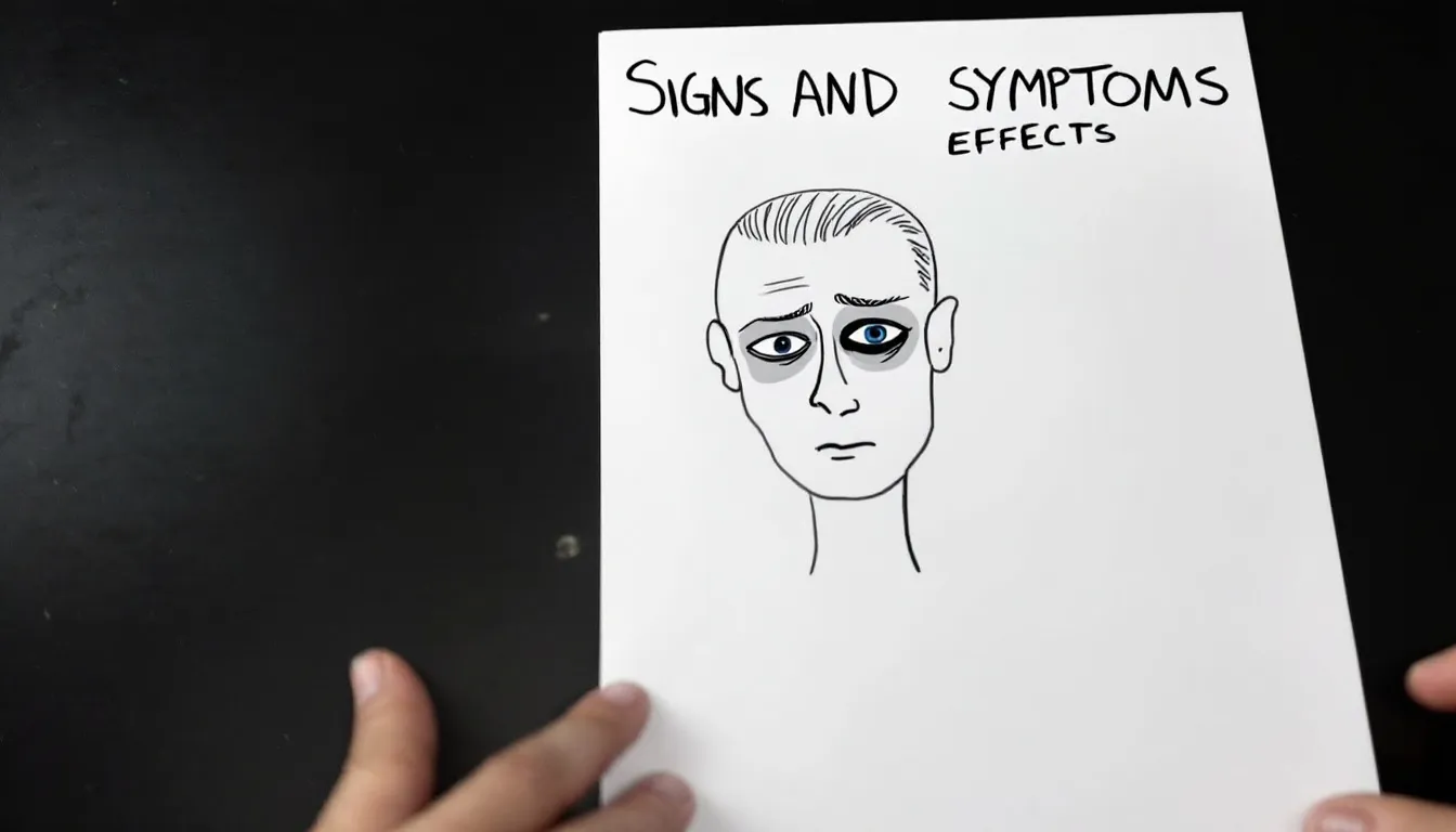 The image illustrates various signs and symptoms associated with the effects of the evil eye, showcasing protective amulets and symbols believed to ward off negative energies and harmful intentions. These protective items, deeply rooted in many cultures, serve as a powerful shield against malevolent gazes and are often used for personal protection and healing properties.