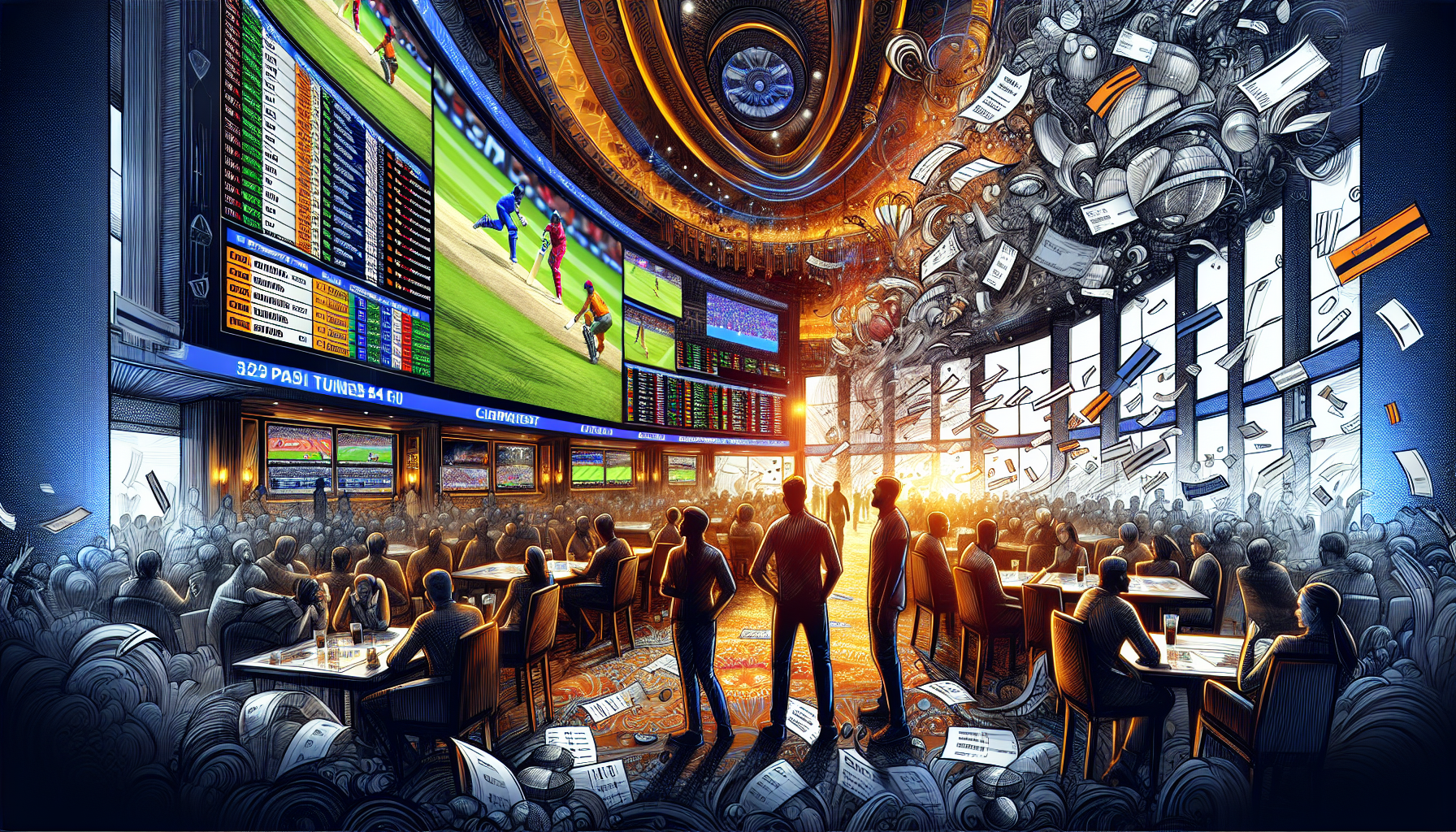 Creative depiction of sports betting at N8 Casino