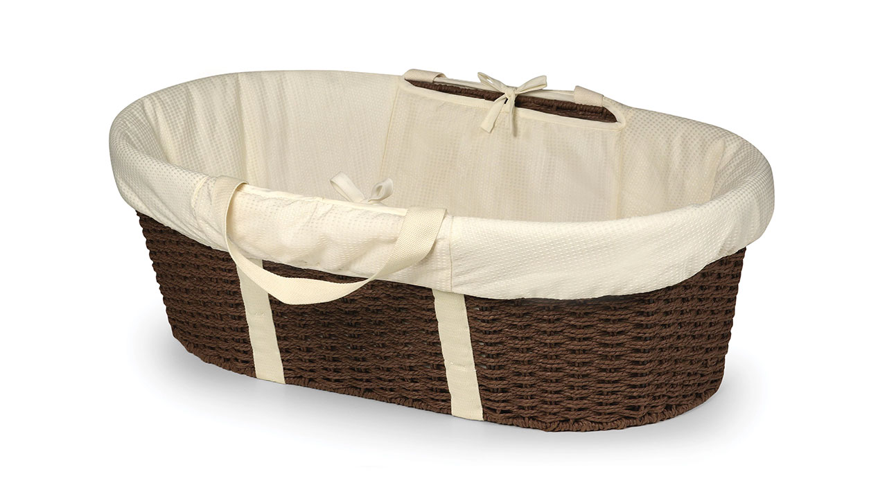 Badger Basket Wicker-Look Woven Baby Moses Changing Basket