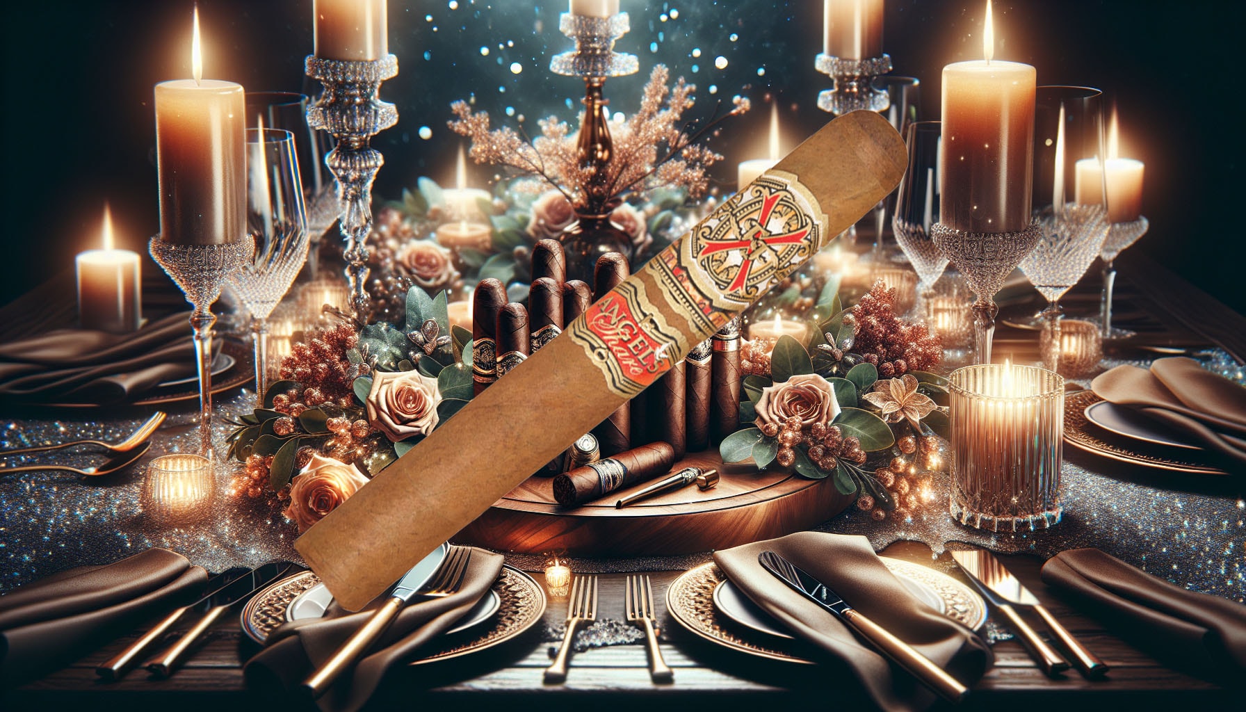 An illustration of Arturo Fuente Opus X Angels Share Perfecxion X cigars for special occasions.