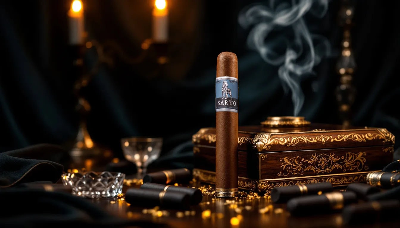 A Warped Sarto Double Corona cigar, perfect for long smoking sessions.
