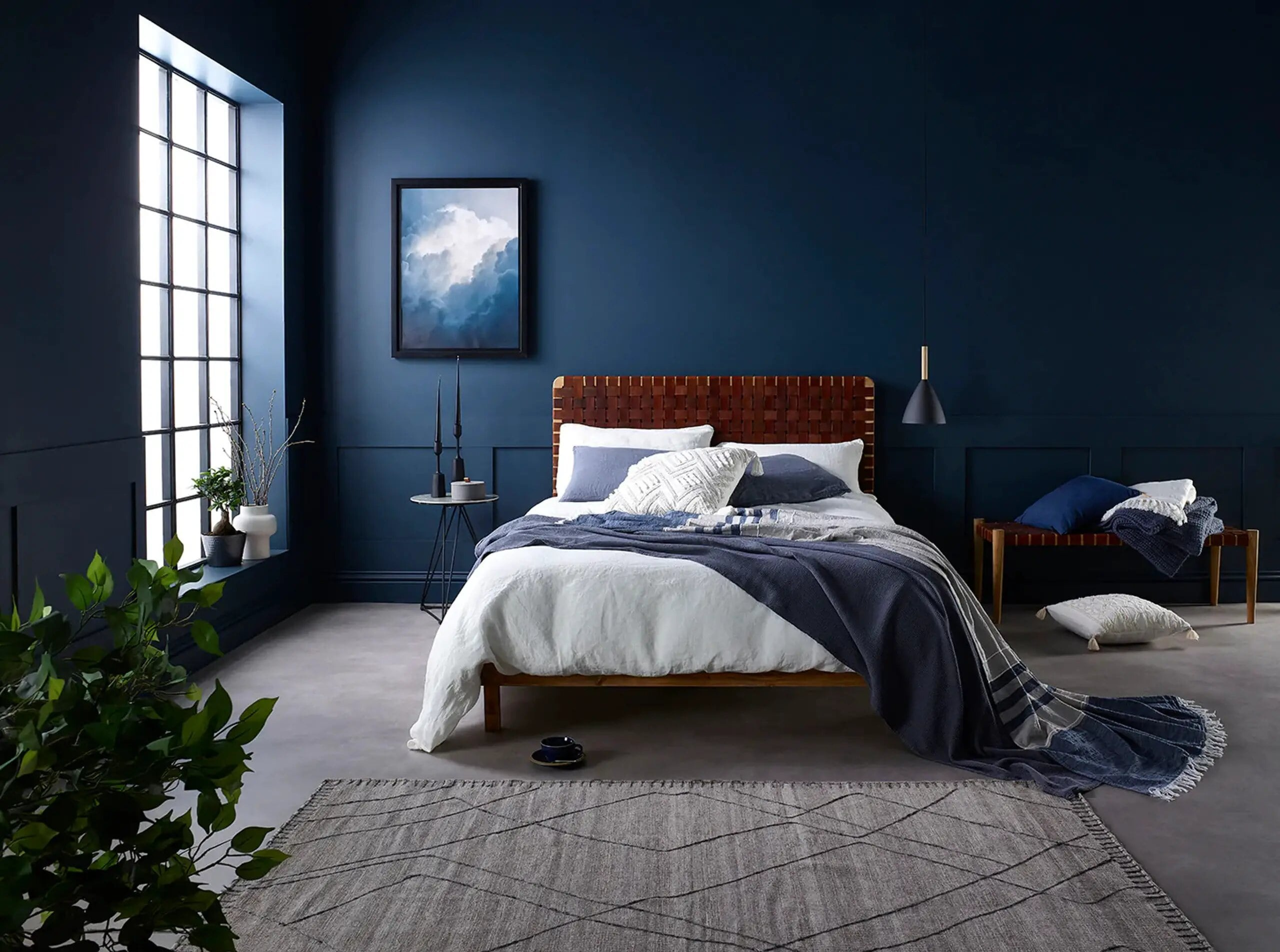 Navy Blue Bedroom 