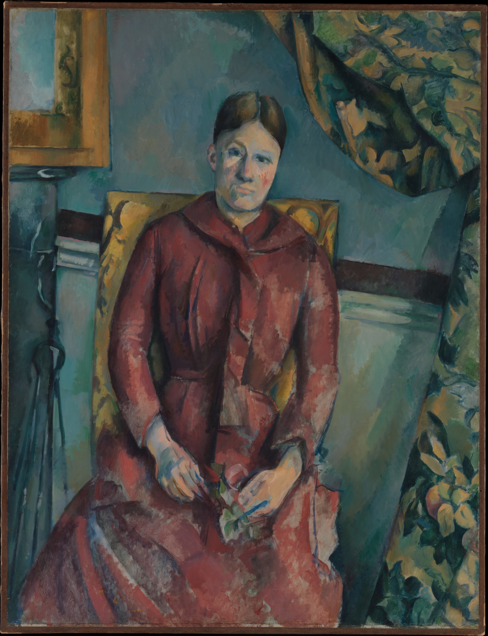 Madame Cézanne (Hortense Fiquet, 1850–1922) in a Red Dress photo link: https://www.metmuseum.org/art/collection/search/435876 