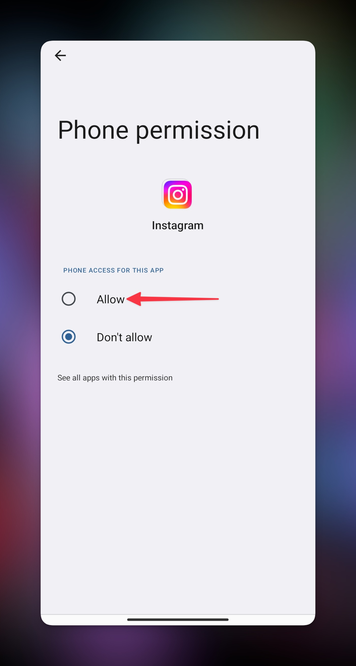 Remote.tools shows Instagram without permission to phone access 