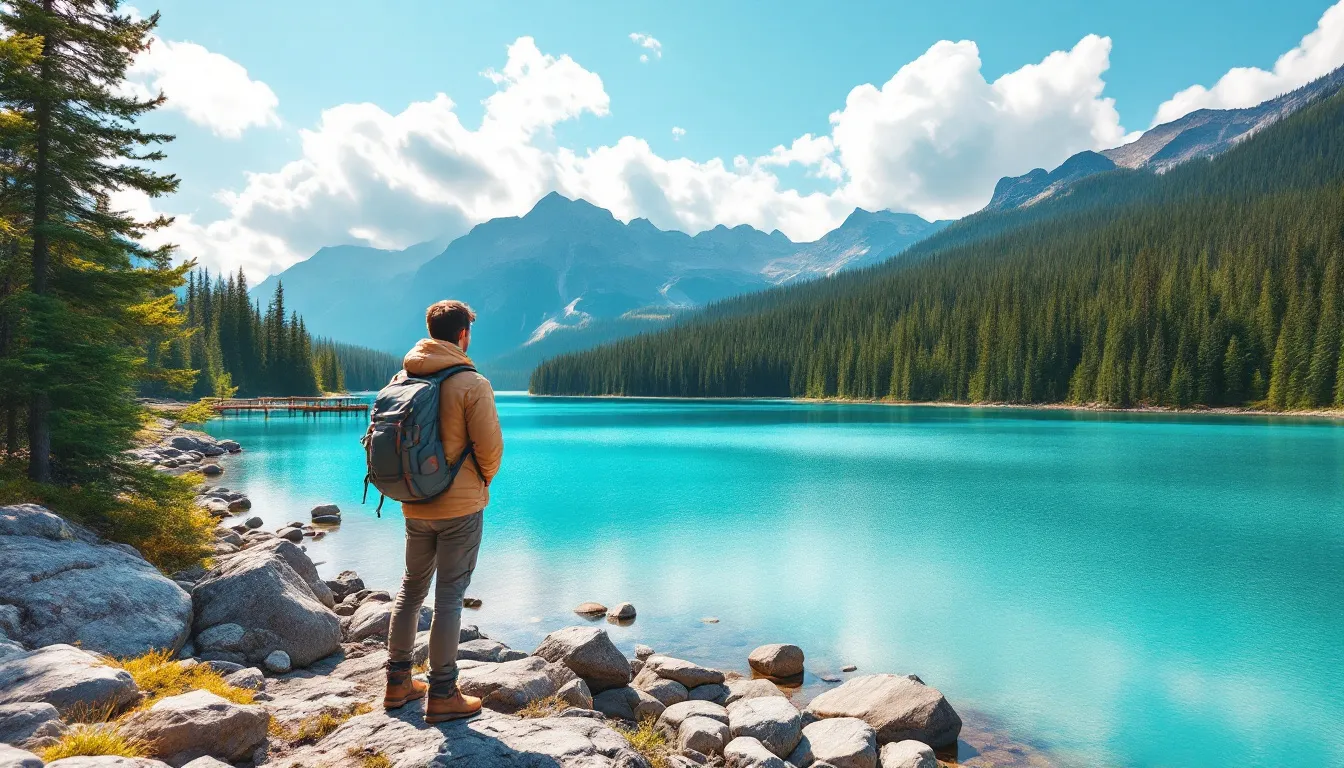 Un visiteur canadien contemplant les paysages tout en réfléchissant à une prolongation de son séjour.
