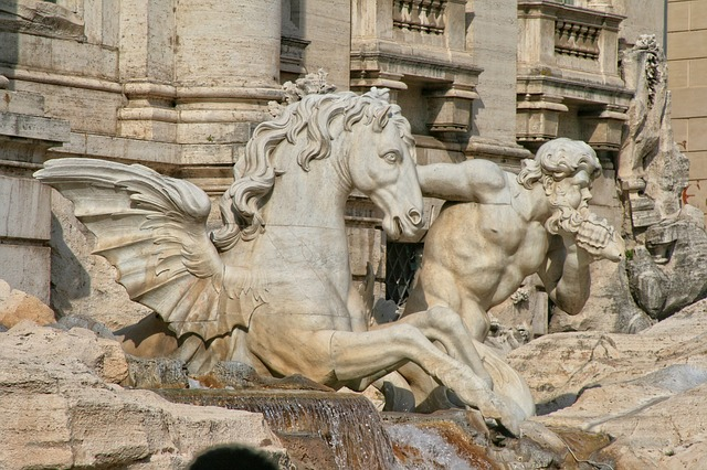 italy, rome, trevi fountain