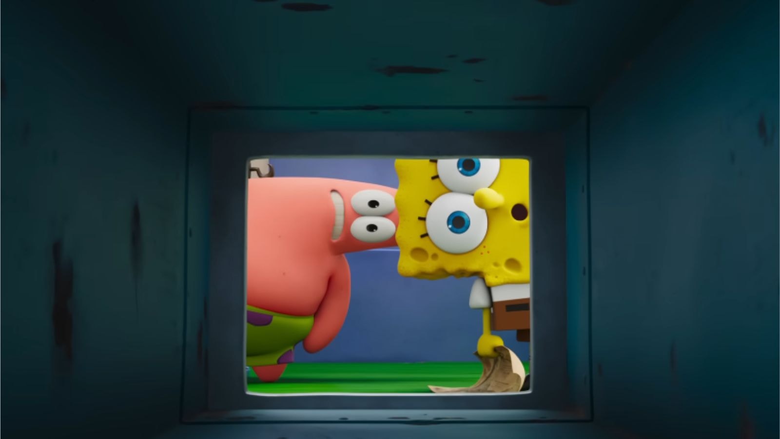 Tom Kenny as SpongeBob and Bill Fagerbakke as Patrick Star in The SpongeBob Movie: Search for SquarePants