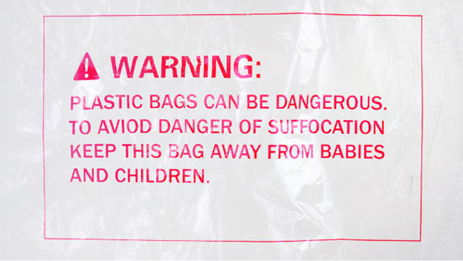 Plastic bag choking icon