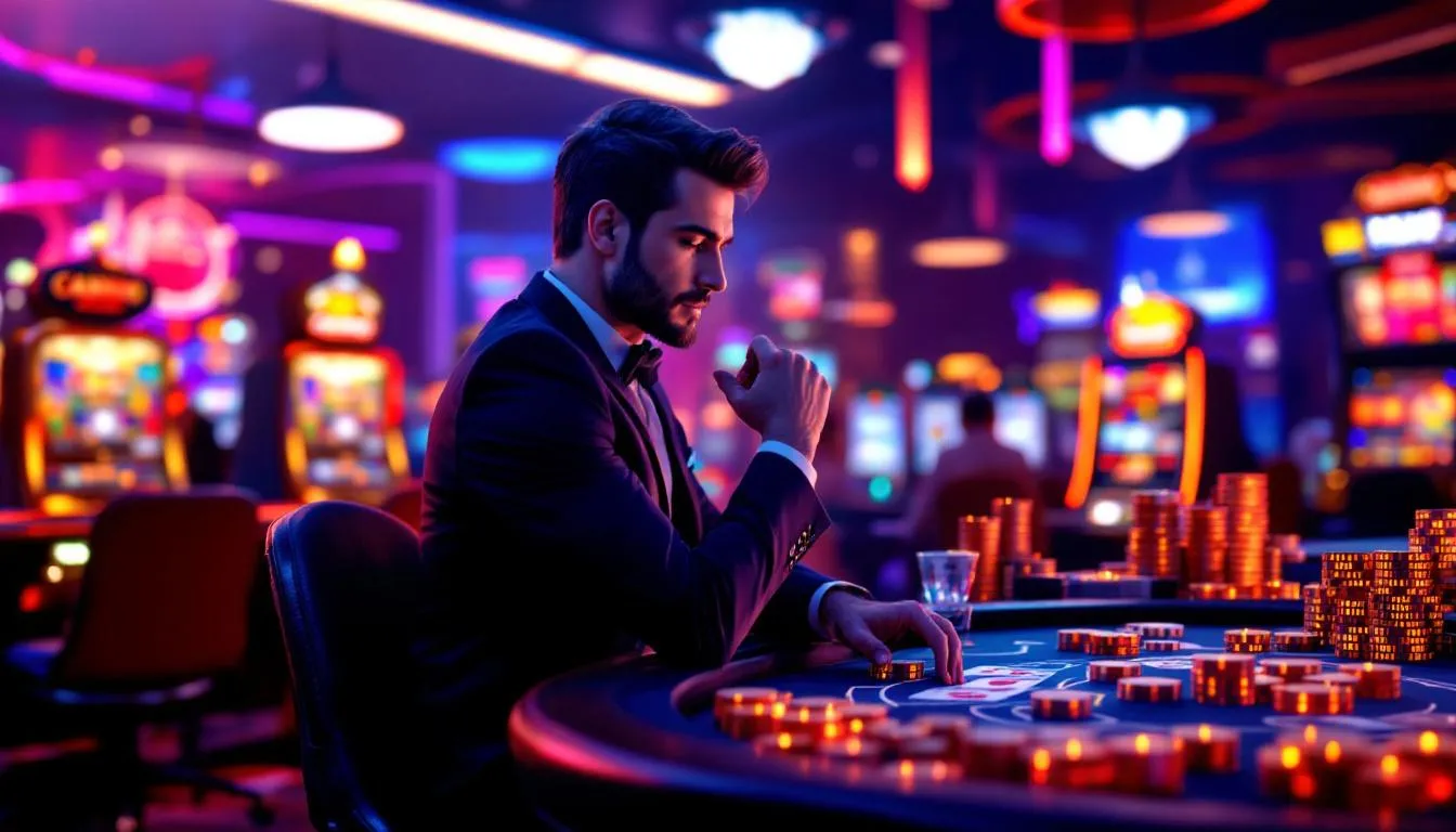 Een speler die verschillende spellen speelt bij een casino zonder Cruks.