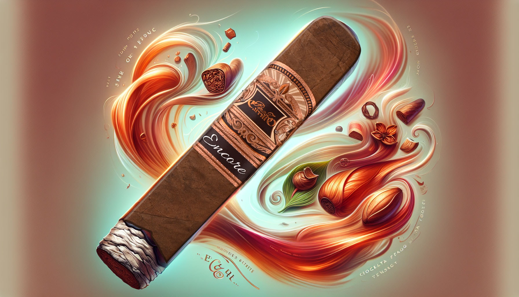 An artistic depiction of the EP Carrillo Encore cigar.