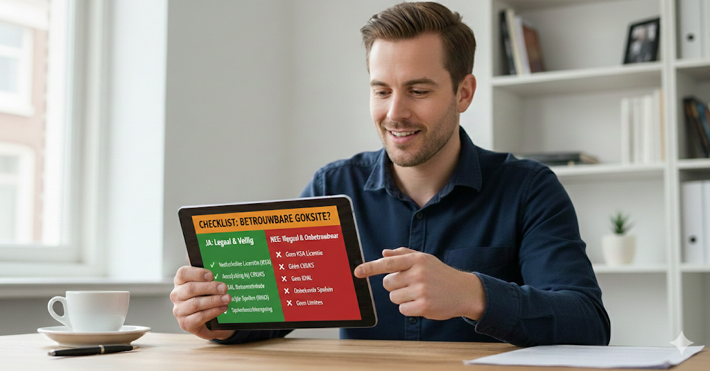 Checklist voor betrouwbare goksites in Nederland met Nederlandse licentie, CRUKS en veilige legale online casino's