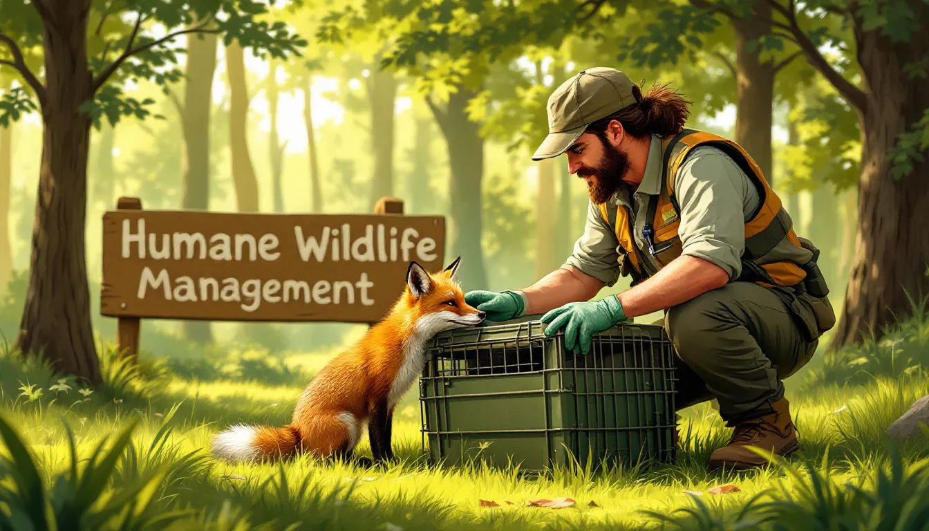 An illustration showing the importance of relocation in humane wildlife trapping.