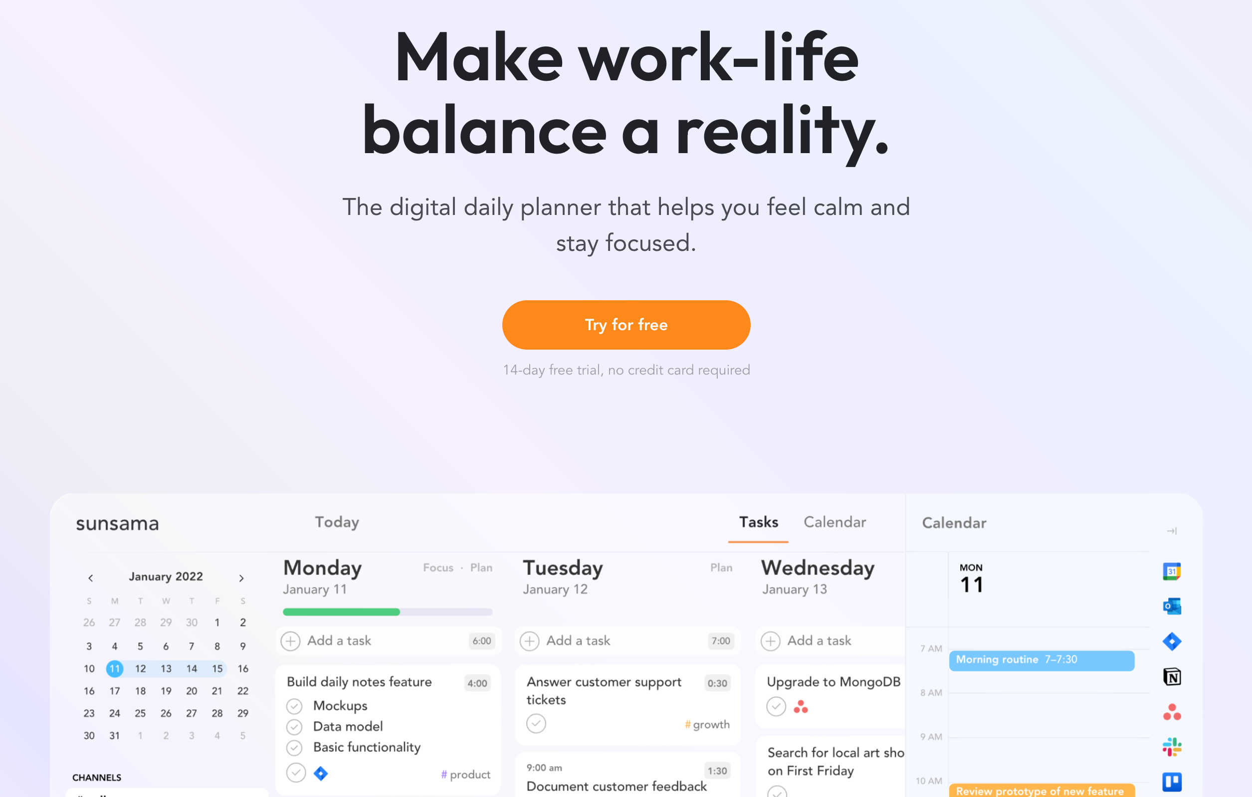 Make work-life balance a reality with Sunsama