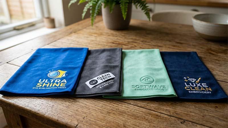 Microfiber cloths with custom logos