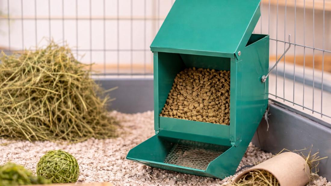 how to stop rabbits from dumping their pellet bowls