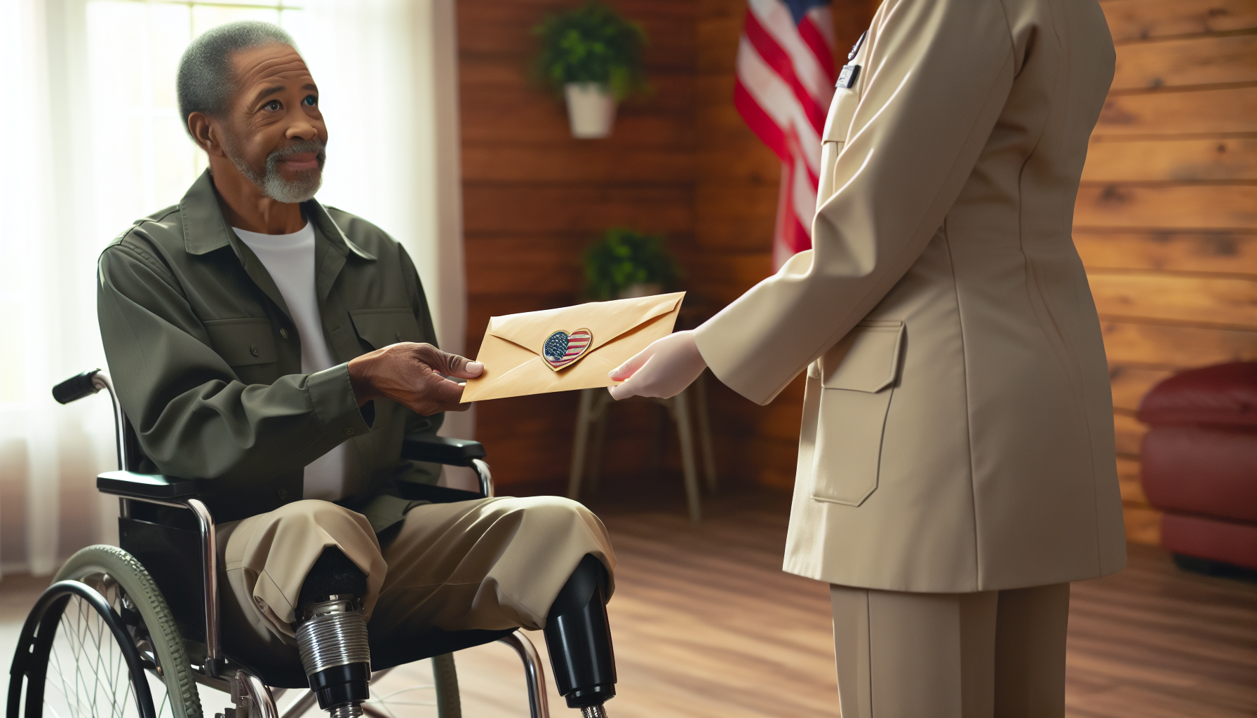 Veteran receiving disability compensation
